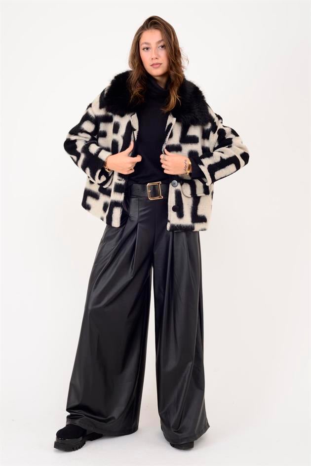 SN950 KÜRK DETAYLI KEÇE KABAN