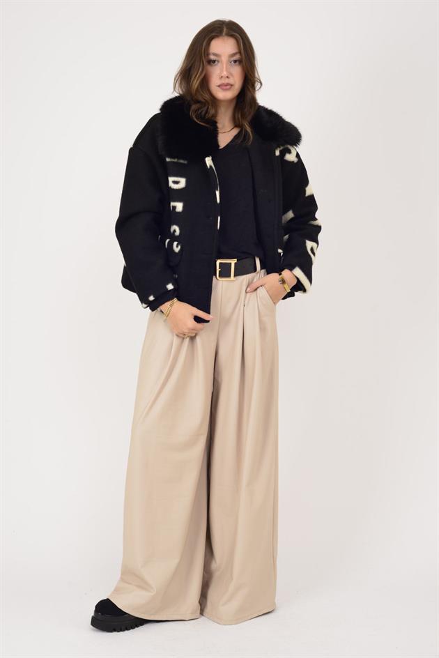 SN950 KÜRK DETAYLI KEÇE KABAN