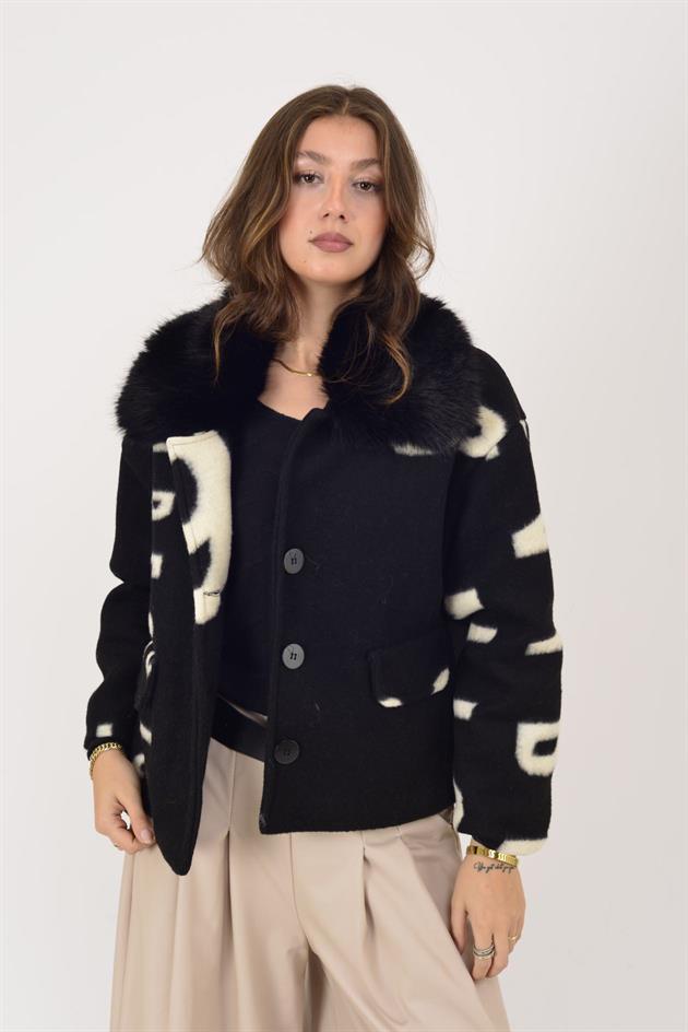 SN950 KÜRK DETAYLI KEÇE KABAN