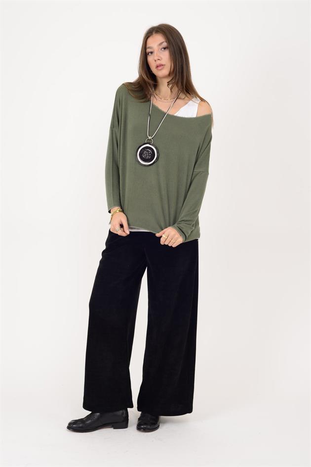 TK10100 SİM DETAYLI 2Lİ TRİKO BLUZ