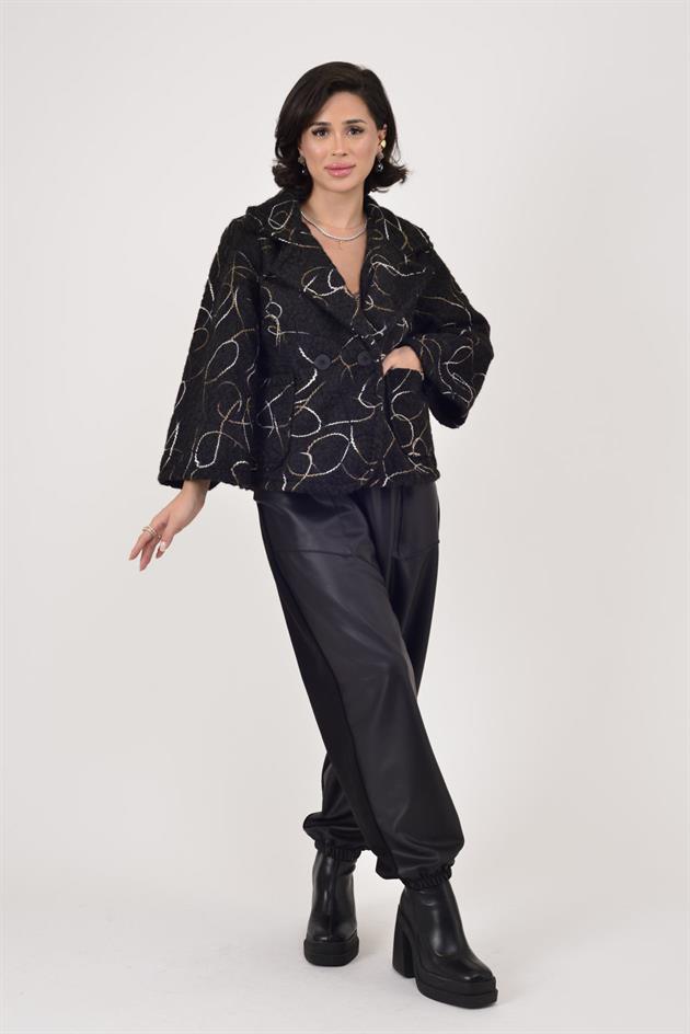 TK20700 TERRA PAÇASI LASTİKLİ DERİ PANTOLON