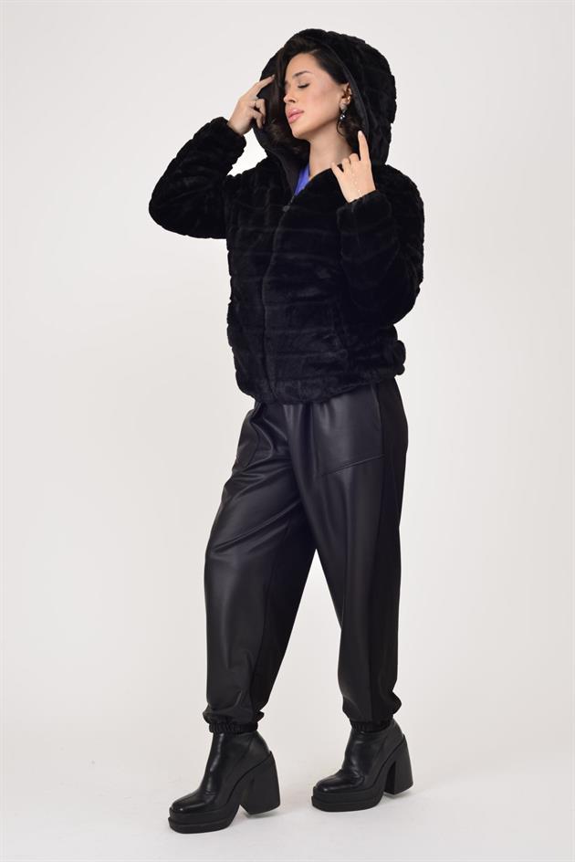 TK20700 TERRA PAÇASI LASTİKLİ DERİ PANTOLON