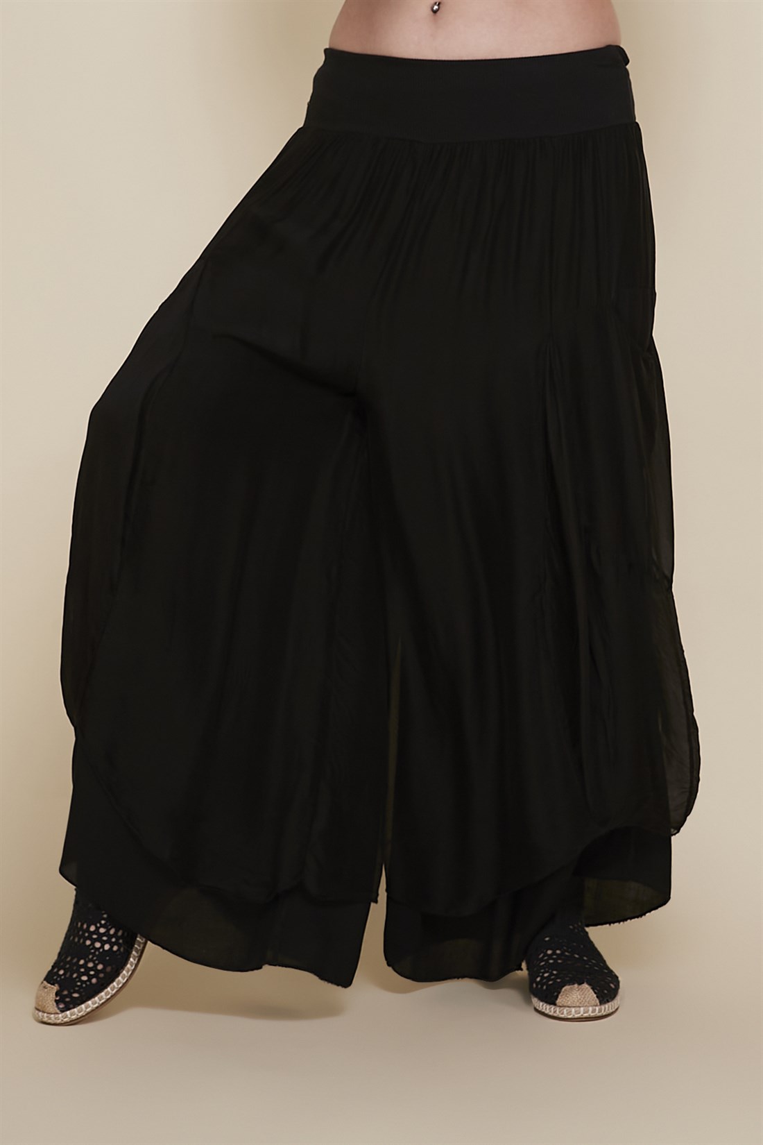 8542 DERİN CEPLİ İPEK PANTOLON · 2