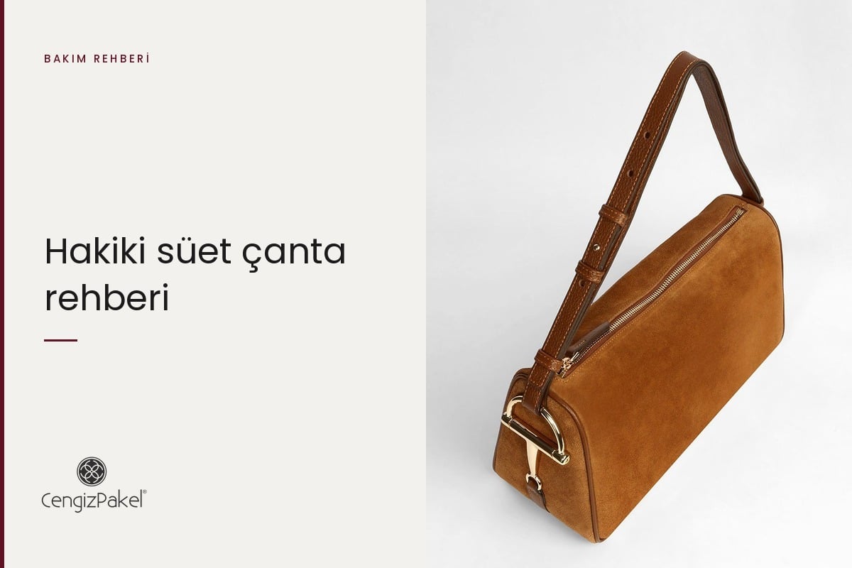 Hakiki süet kadın çanta