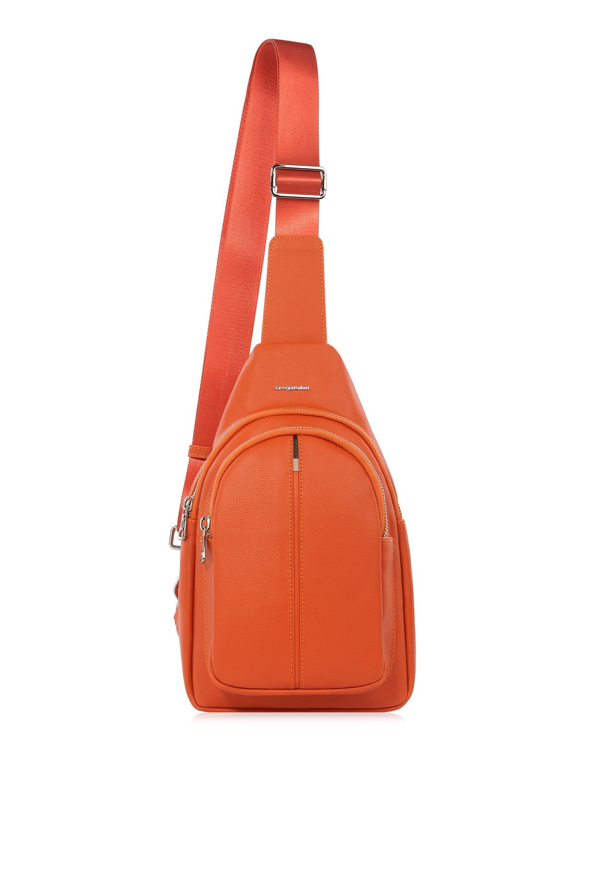 Cengiz Pakel Unisex Crossbody Çanta 7208-Kiremit
