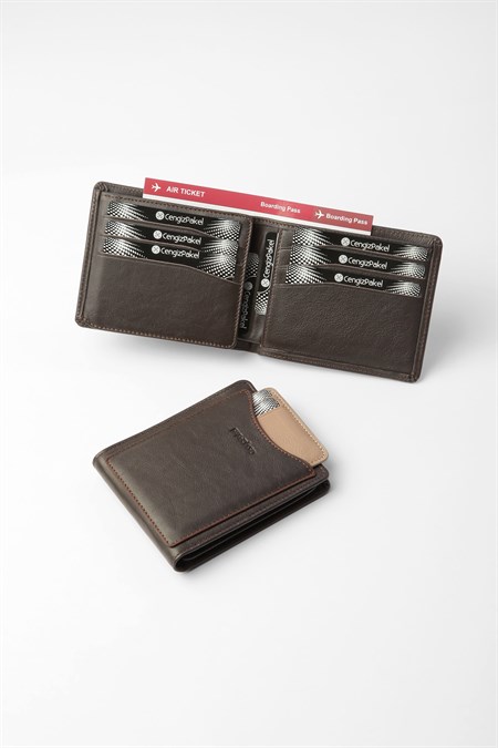 Cengiz Pakel Hakiki Deri Erkek Cüzdan - 27506 - Kahve/Toprak - Hakiki Deri 27506 | Cengiz Pakel