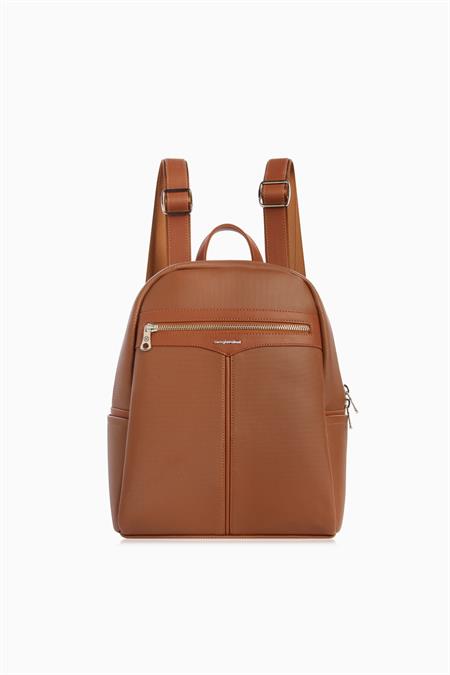 Cengiz Pakel Cengiz Pakel Kadın Lacoste Kumaş Sırt Çantası - 7368L - Taba