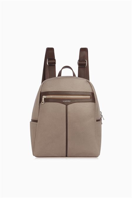 Cengiz Pakel Cengiz Pakel Kadın Lacoste Kumaş Sırt Çantası - 7368L - Platin