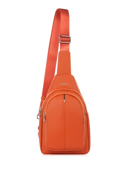 Cengiz Pakel Unisex Crossbody Çanta 7208-Kiremit