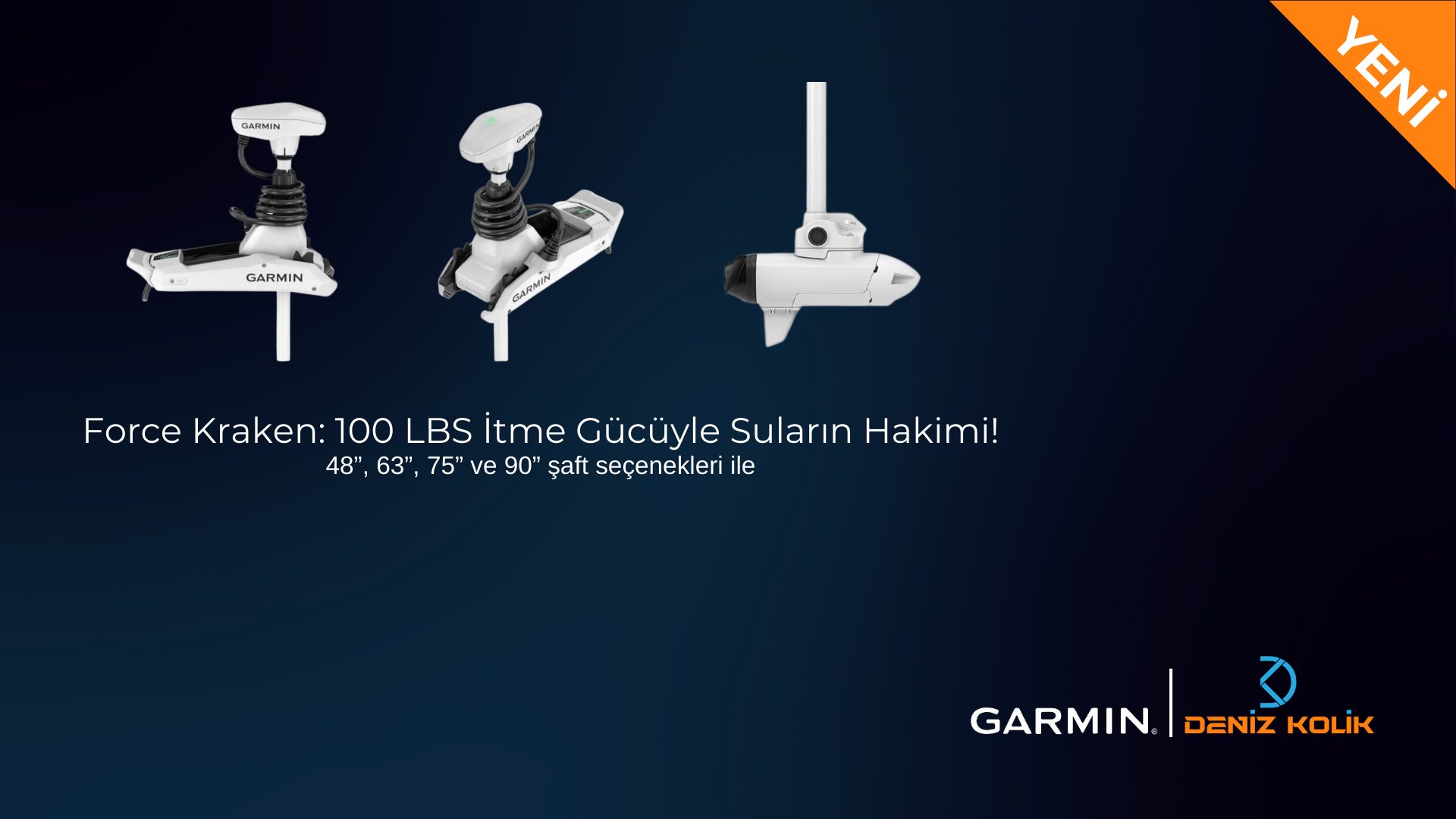 FORCE KRAKEN 100 LBS İTME GÜCÜ İLER SULARIN HAKİMİ! 48* 63* 75* 90* ŞAFT SEÇENEKLERİ İLE...