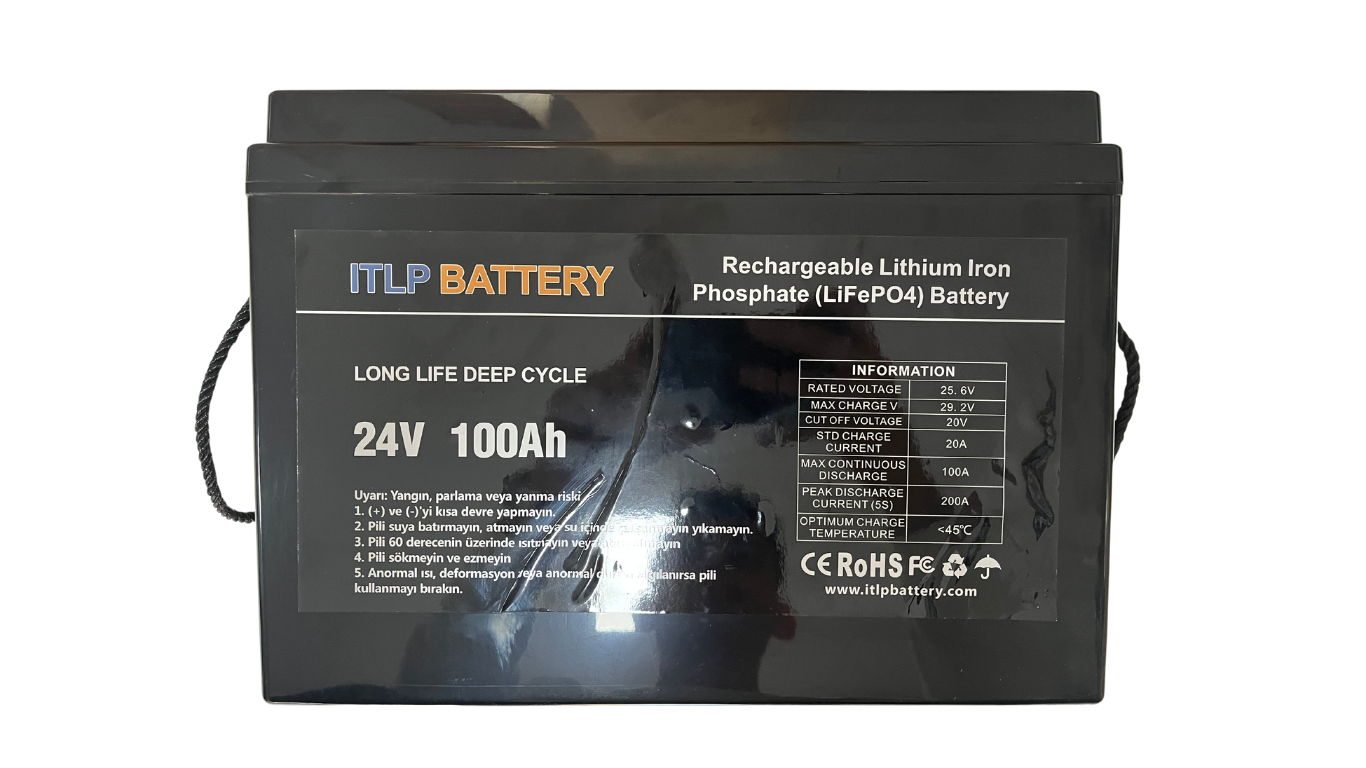 ITLP Battery 24v 100Ah LiFePO4 Akü
