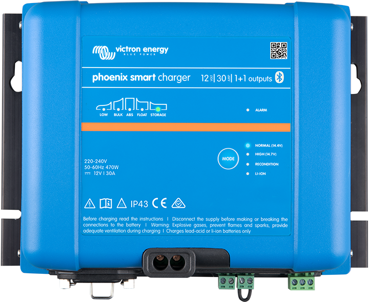 Victron energy Phoenix Smart IP43 12/30 (1+1) 12 VOLT 30 AMPER TEK ÇIKIŞLI ŞARJ CİHAZI 120-240V
