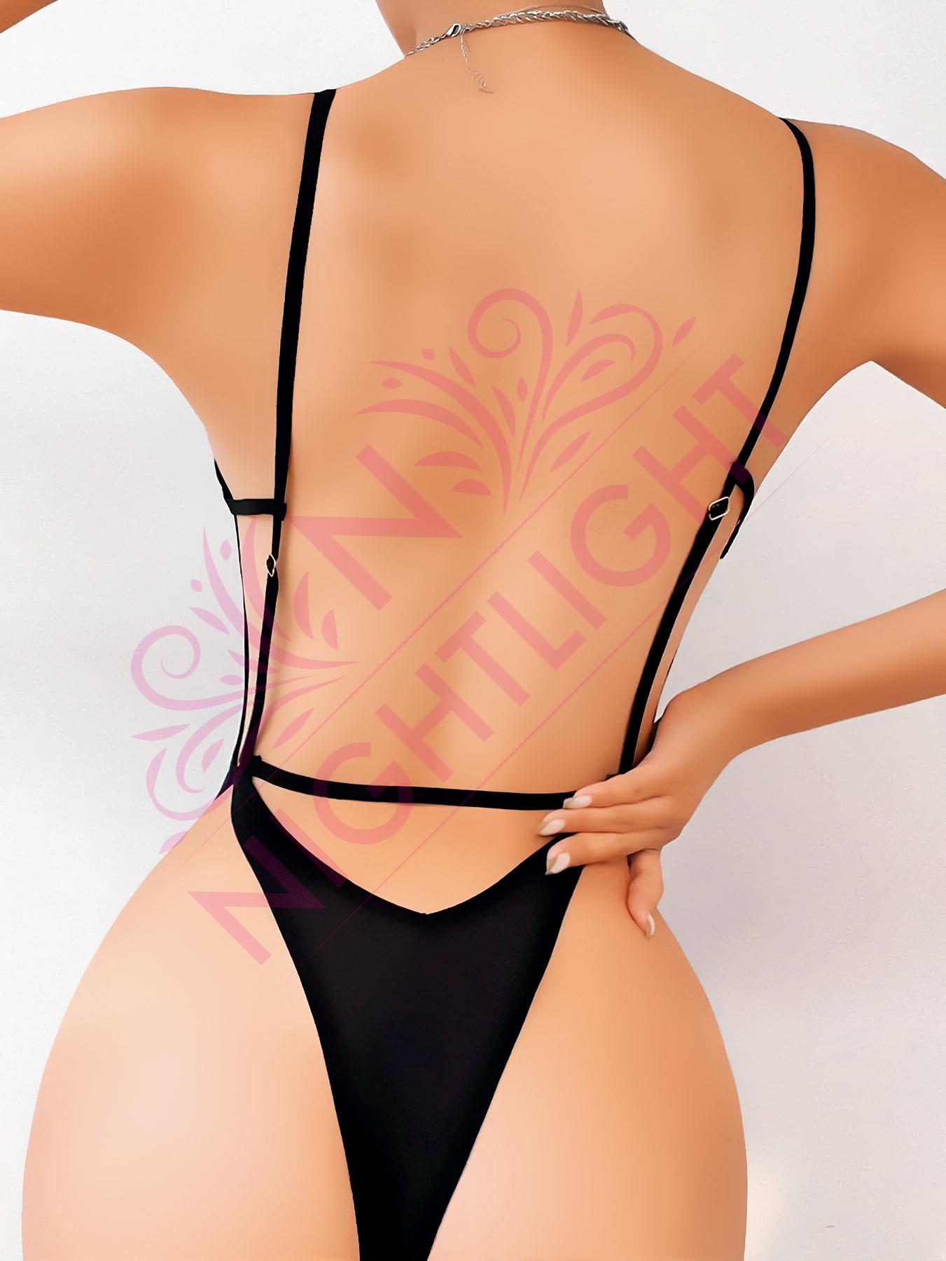 Nightlight Sırt Dekolteli Çekici Fantazi Body