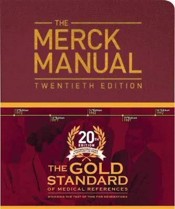 S 20 edition. Merck manual. The Merck manual 20th.