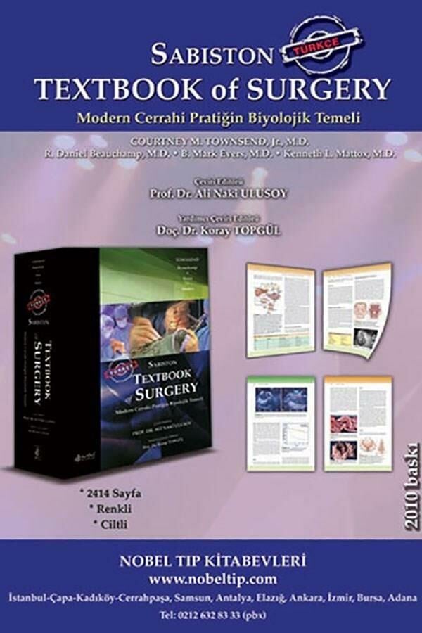 Sabiston Textbook of Surgery 1-2 Türkçe