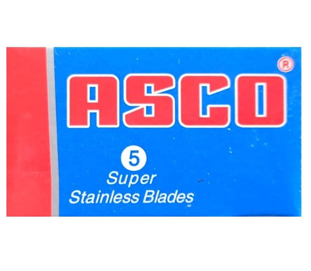 ASCO SUPER STAINLESS ÇİFT KENAR TIRAŞ JİLETİ 5Lİ