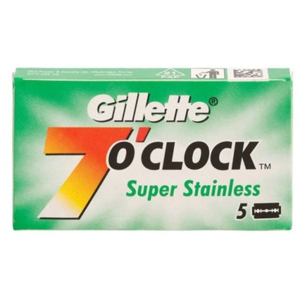 GILLETTE 7 O'CLOCK SUPER STAINLESS ÇİFT KENAR TIRAŞ JİLETİ 5Lİ