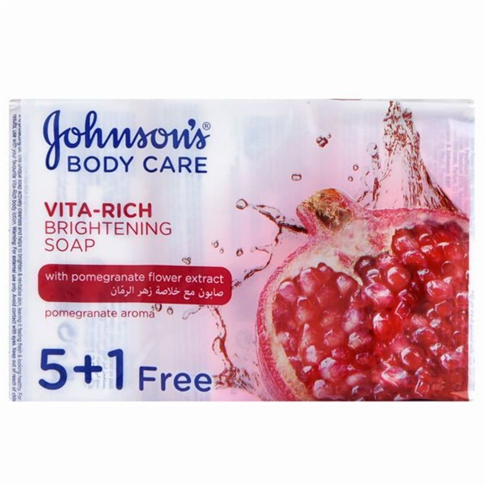 JOHNSON'S SOFT&FRESH VITA-RICH BRIGHTENING NAR ÇİÇEĞİ KOKULU BANYO SABUNU 6X125G