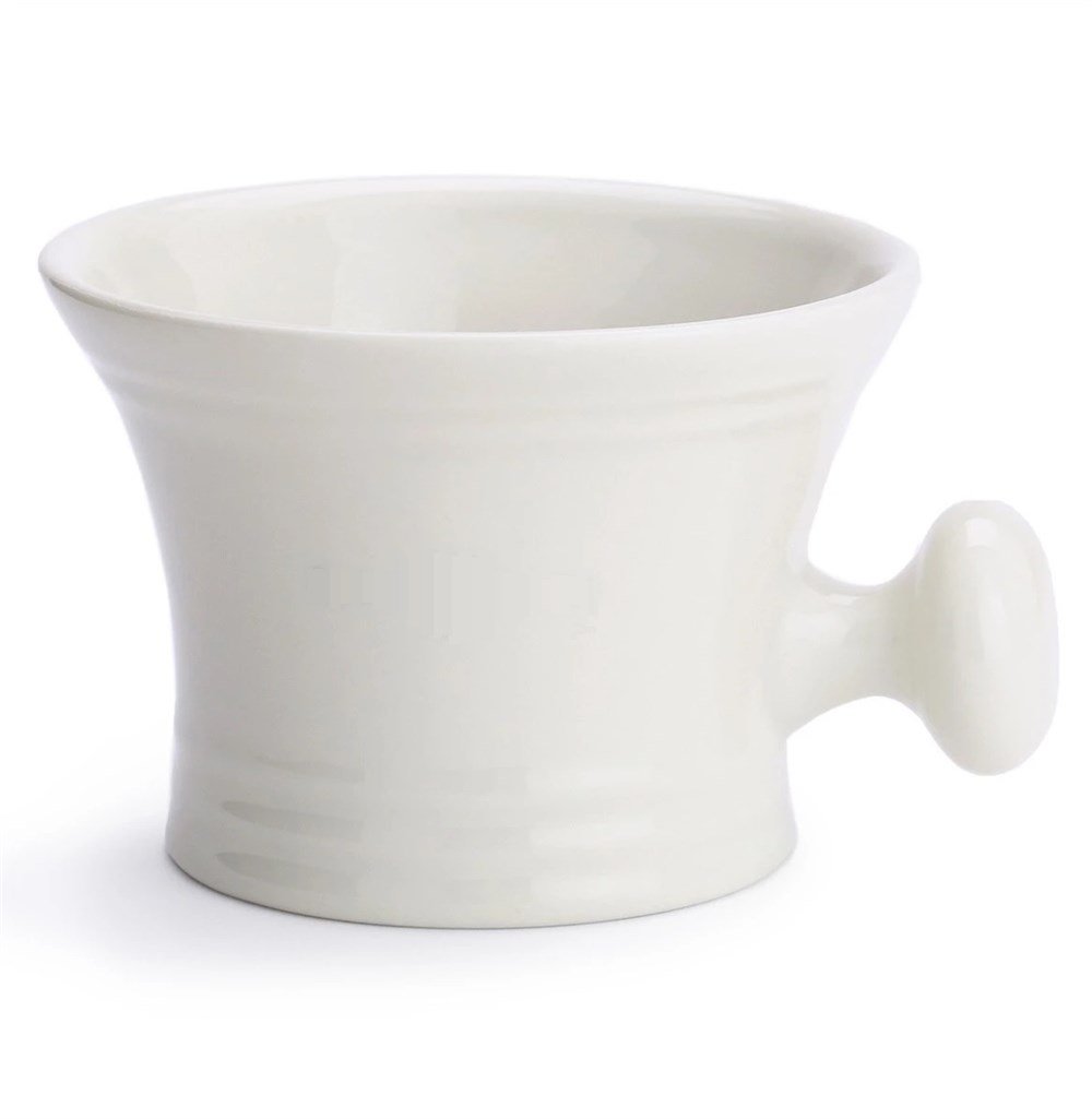 MEN'S GROOMING BARBER PRO MUG SAPLI TIRAŞ SABUNU KÖPÜRTME KASESİ / BEYAZ