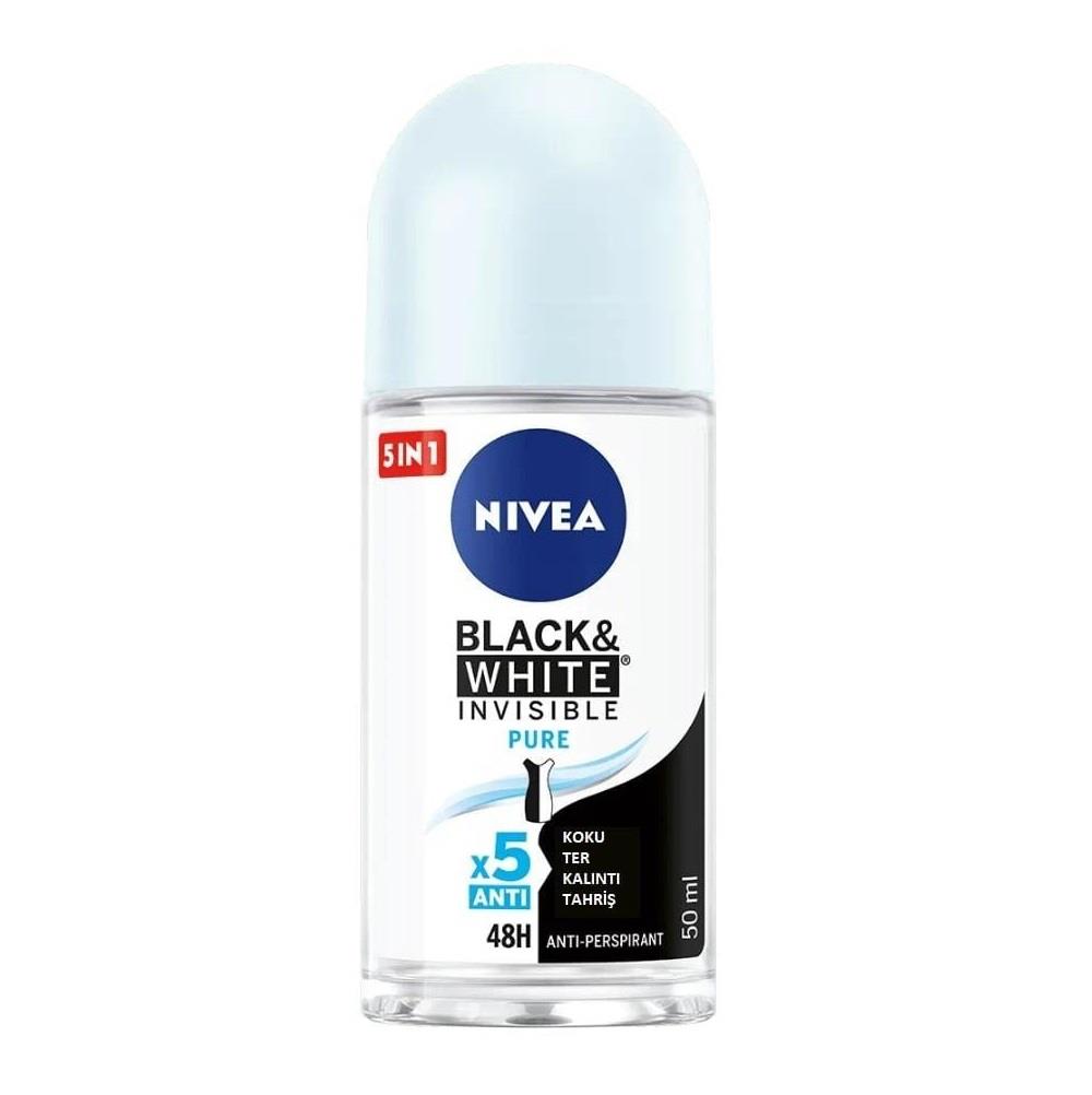 NIVEA BLACK&WHITE INVISIBLE PURE BAYAN ROLL-ON DEODORANT 50ML