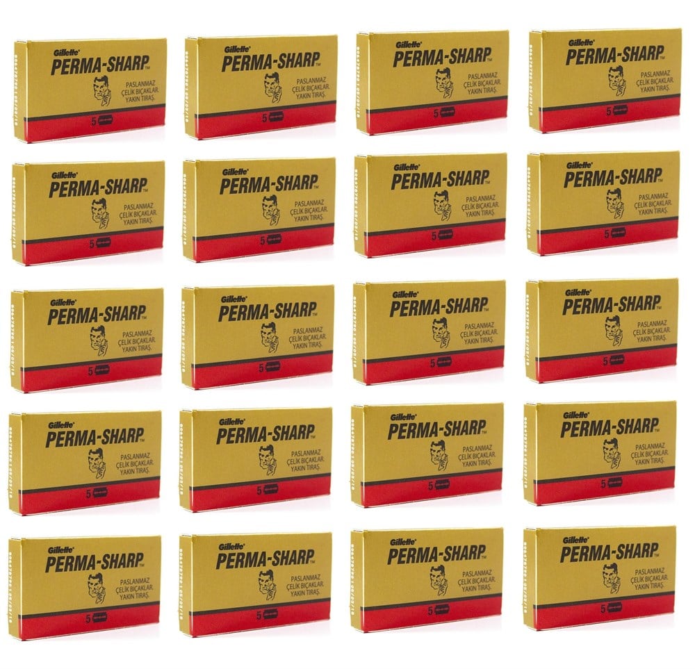 PERMA-SHARP SUPER STAINLESS ÇİFT KENAR TIRAŞ JİLETİ 100LÜ 