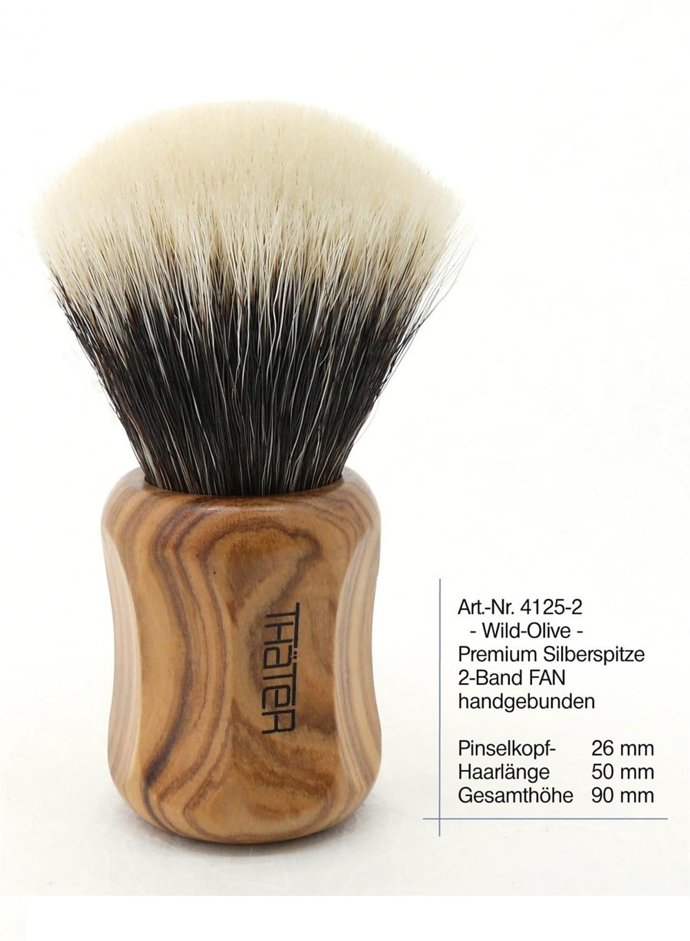 THATER 4125/2 SILVERTIP FAN 2BAND PORSUK KILI TIRAŞ FIRÇASI ZEYTİN AĞACI