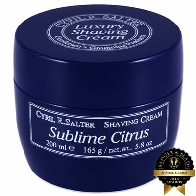 CYRIL R.SALTER LUXURY SHAVING CREAM 200ML SUBLIME CITRUS