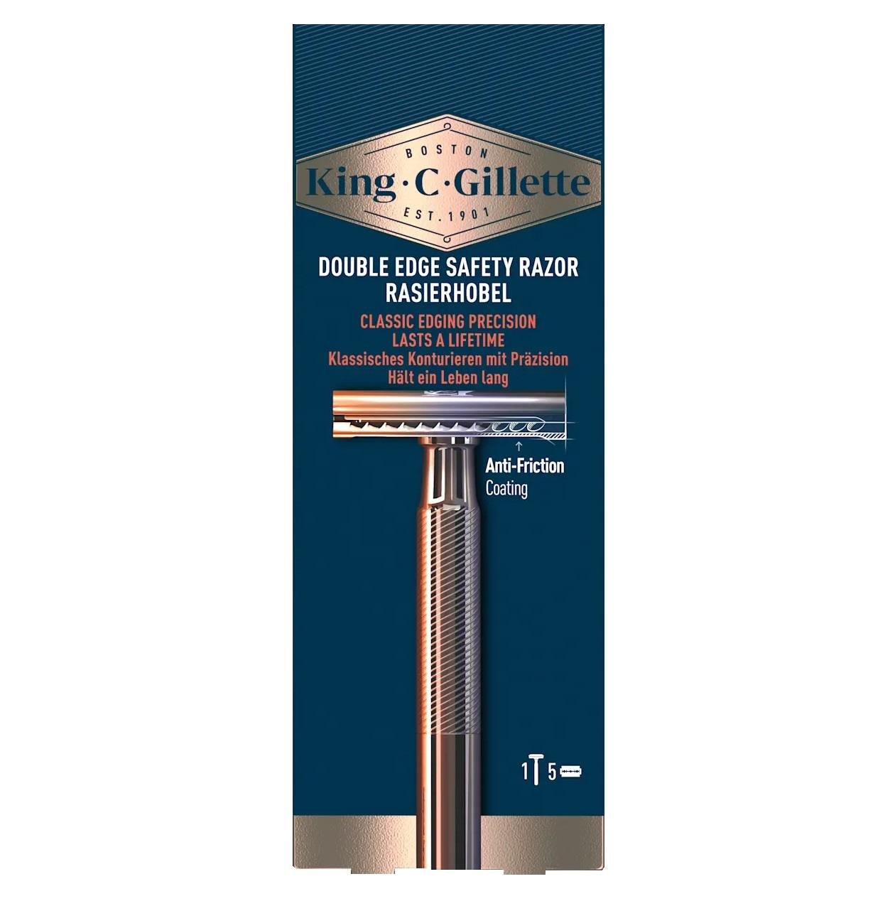 GILLETTE KING C ÇİFT KENAR KLASİK TIRAŞ ALETİ TIRAŞ