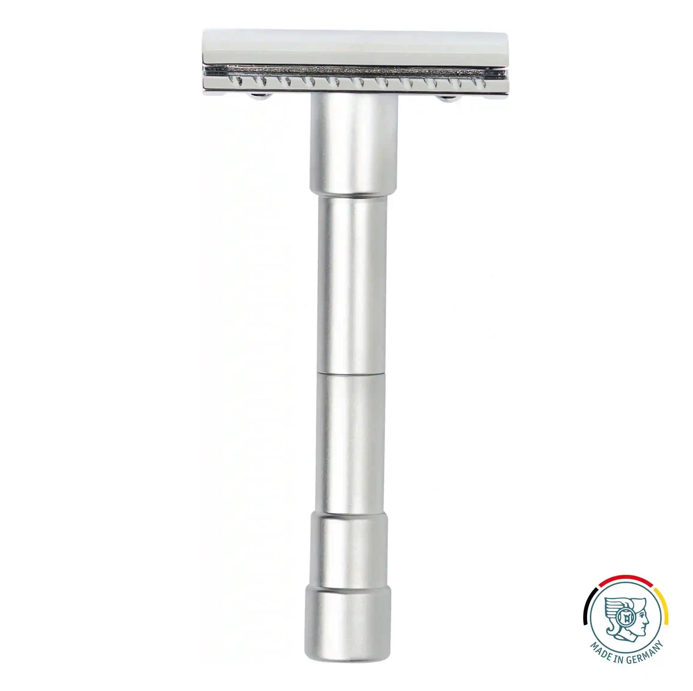 MERKUR 46C DERİ KILIFLI SEYAHAT TİPİ KLASİK TIRAŞ ALETİ