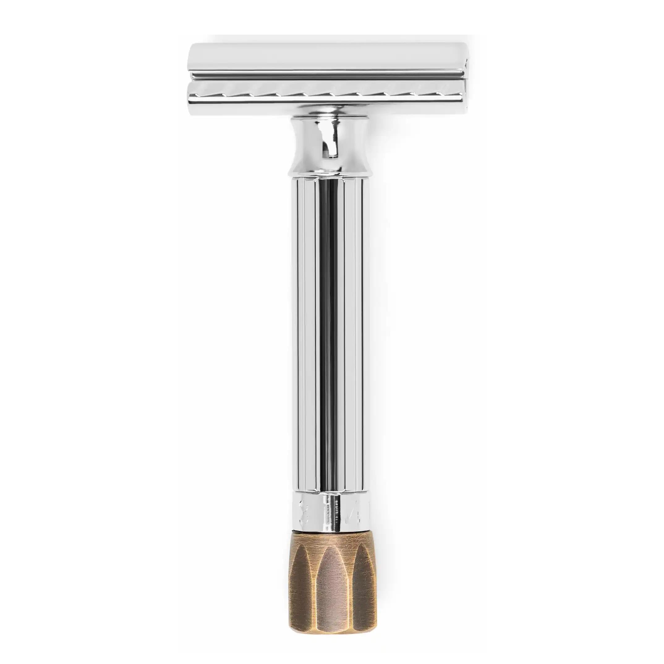 MERKUR SOLINGEN PROGRESS AYARLI  KLASİK TIRAŞ ALETİ / BAKIR KNOB