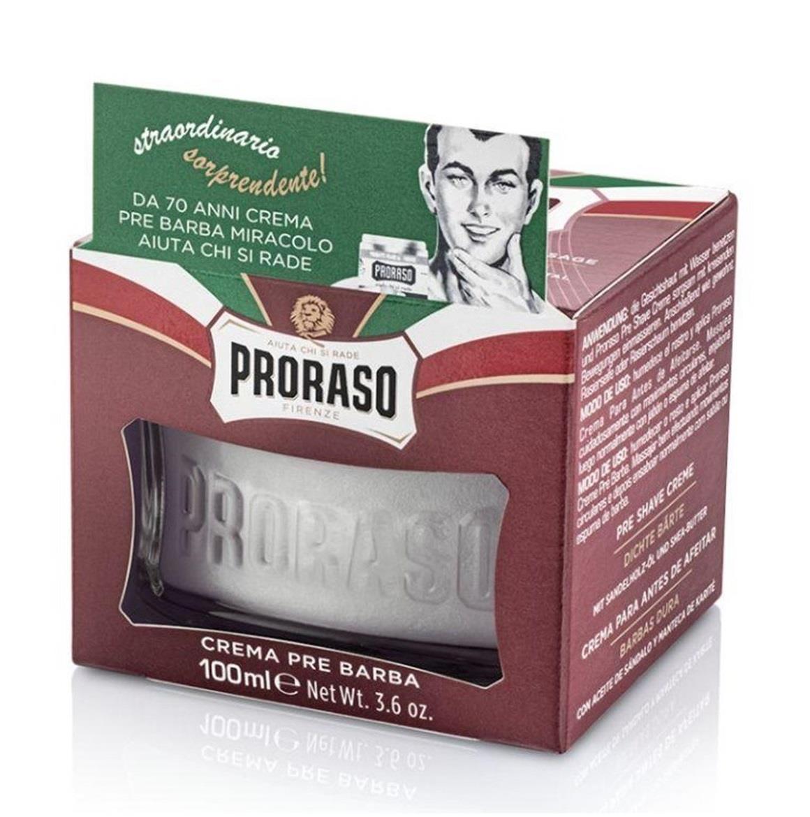 PRORASO TIRAŞ ÖNCESİ KREMİ SANDAL & SHEA 100ML 