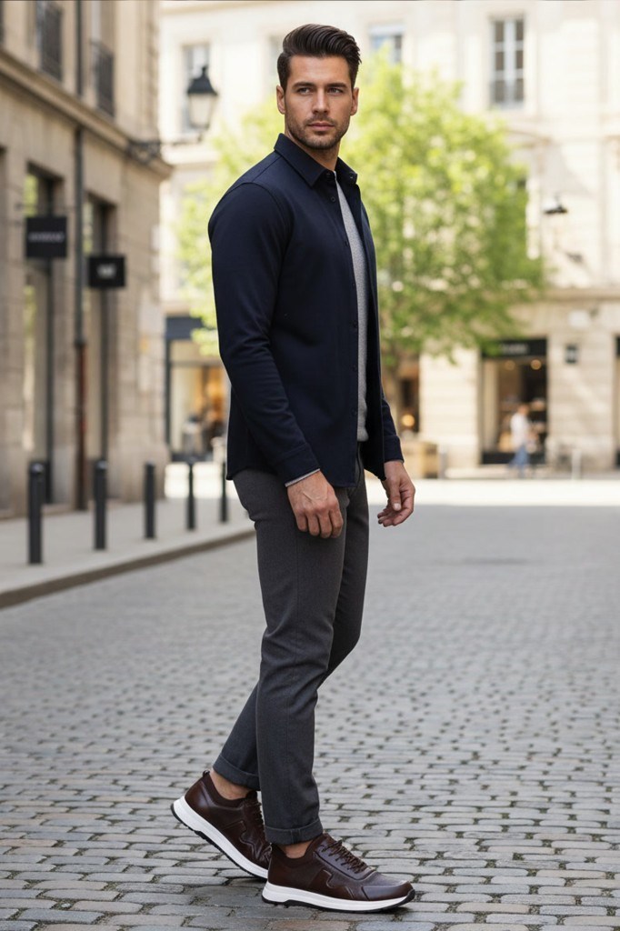 Dagoster DMA08-1061 Kahve Ortopedik Günlük Slip On  Erkek Deri Ayakkabı