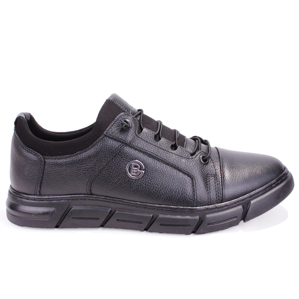 Dagoster DMA08-610 Siyah Ortopedik Günlük Slip On  Erkek Deri Ayakkabı