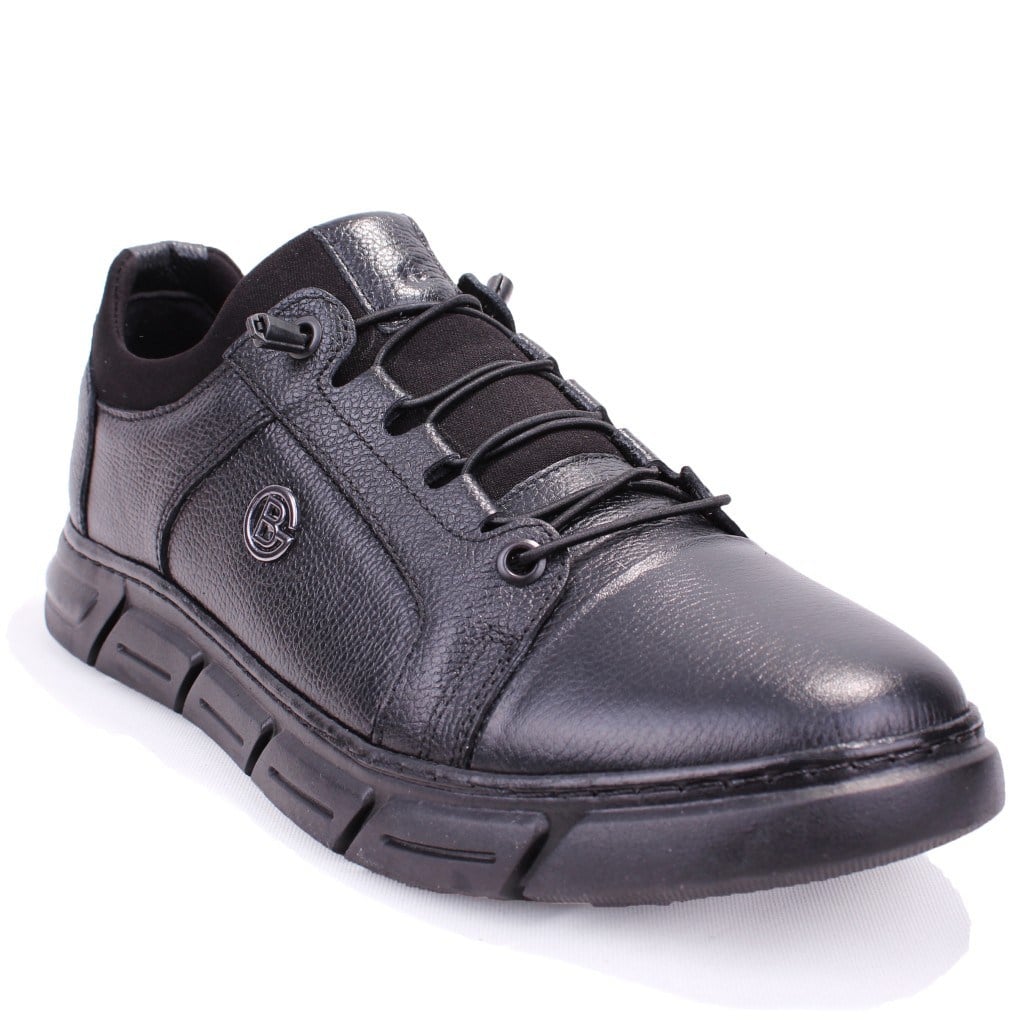 Dagoster DMA08-610 Siyah Ortopedik Günlük Slip On  Erkek Deri Ayakkabı