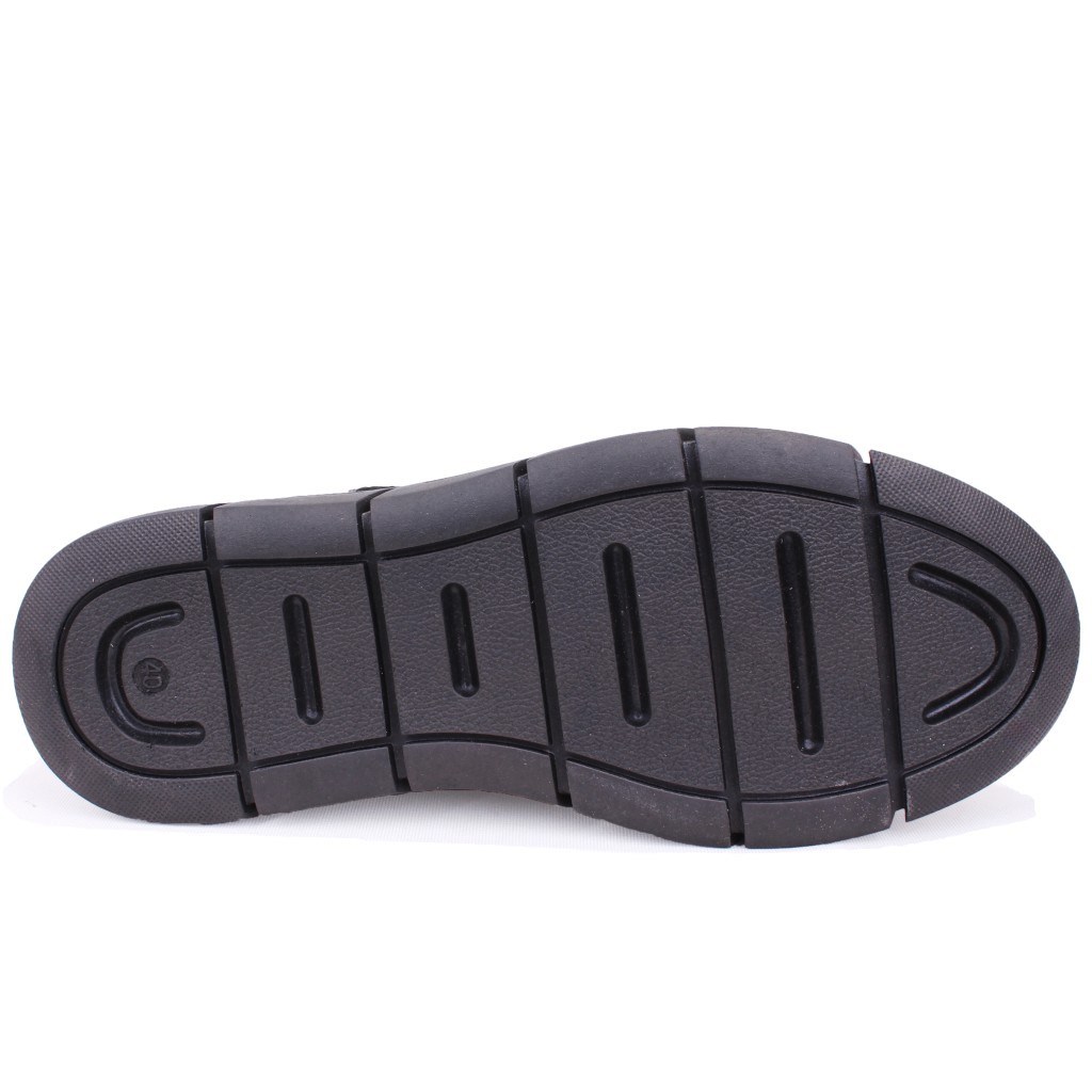 Dagoster DMA08-610 Siyah Ortopedik Günlük Slip On  Erkek Deri Ayakkabı