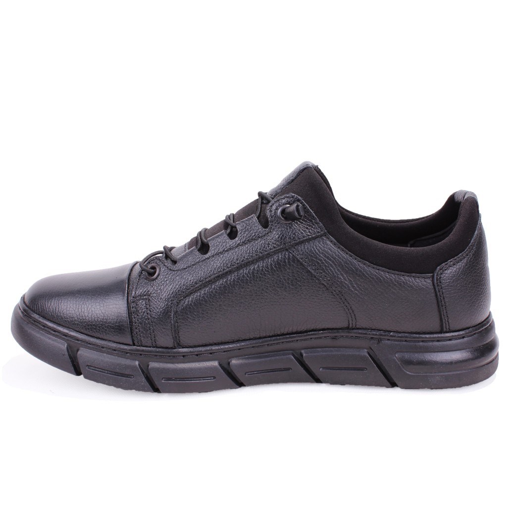 Dagoster DMA08-610 Siyah Ortopedik Günlük Slip On  Erkek Deri Ayakkabı