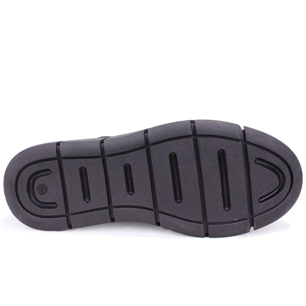 Dagoster DMA08-610 Siyah Ortopedik Günlük Slip On  Erkek Deri Ayakkabı