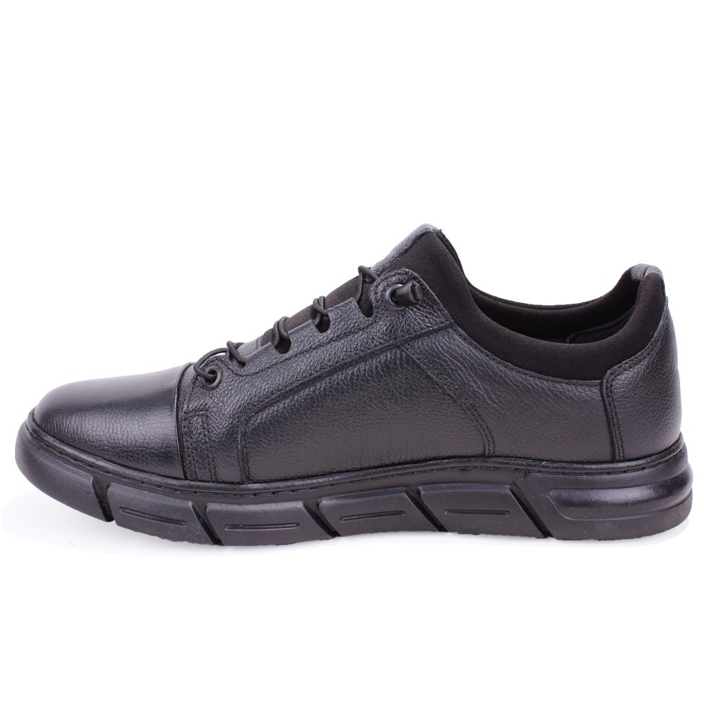 Dagoster DMA08-610 Siyah Ortopedik Günlük Slip On  Erkek Deri Ayakkabı