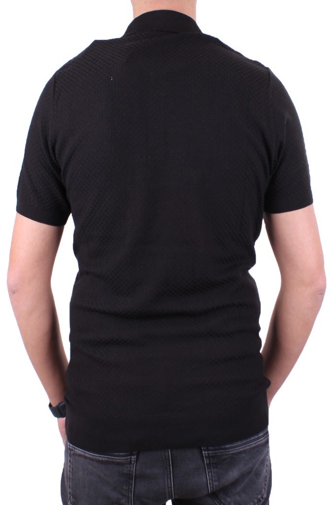 Dagoster DMG23-511231 Siyah Günlük Polo Yaka Erkek Tişört