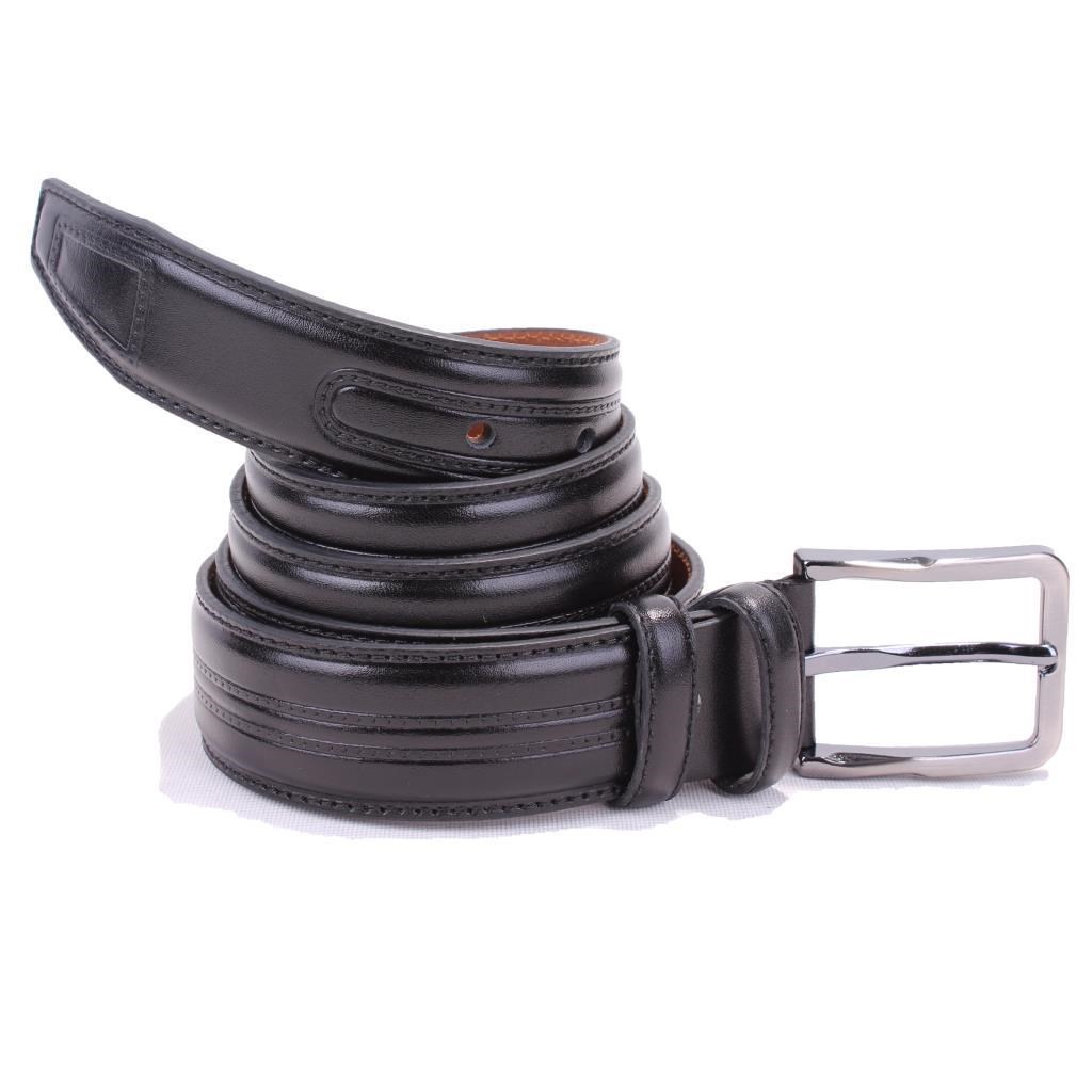 Dagoster DMK26-305DG Siyah 3,5 cm Hakiki Deri Erkek Kemer