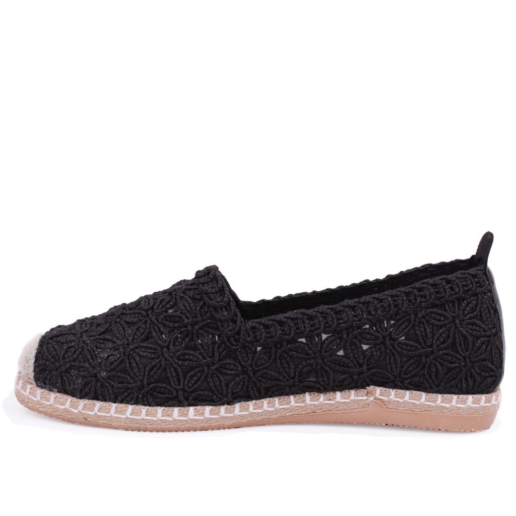 Dagoster DZA07-115526380 Siyah Triko Günlük Espadril Kadın Ayakkabı