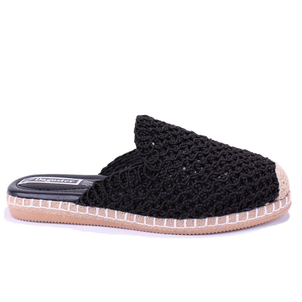 Dagoster DZA07-1155999 Siyah Triko Spor Kadın Terlik