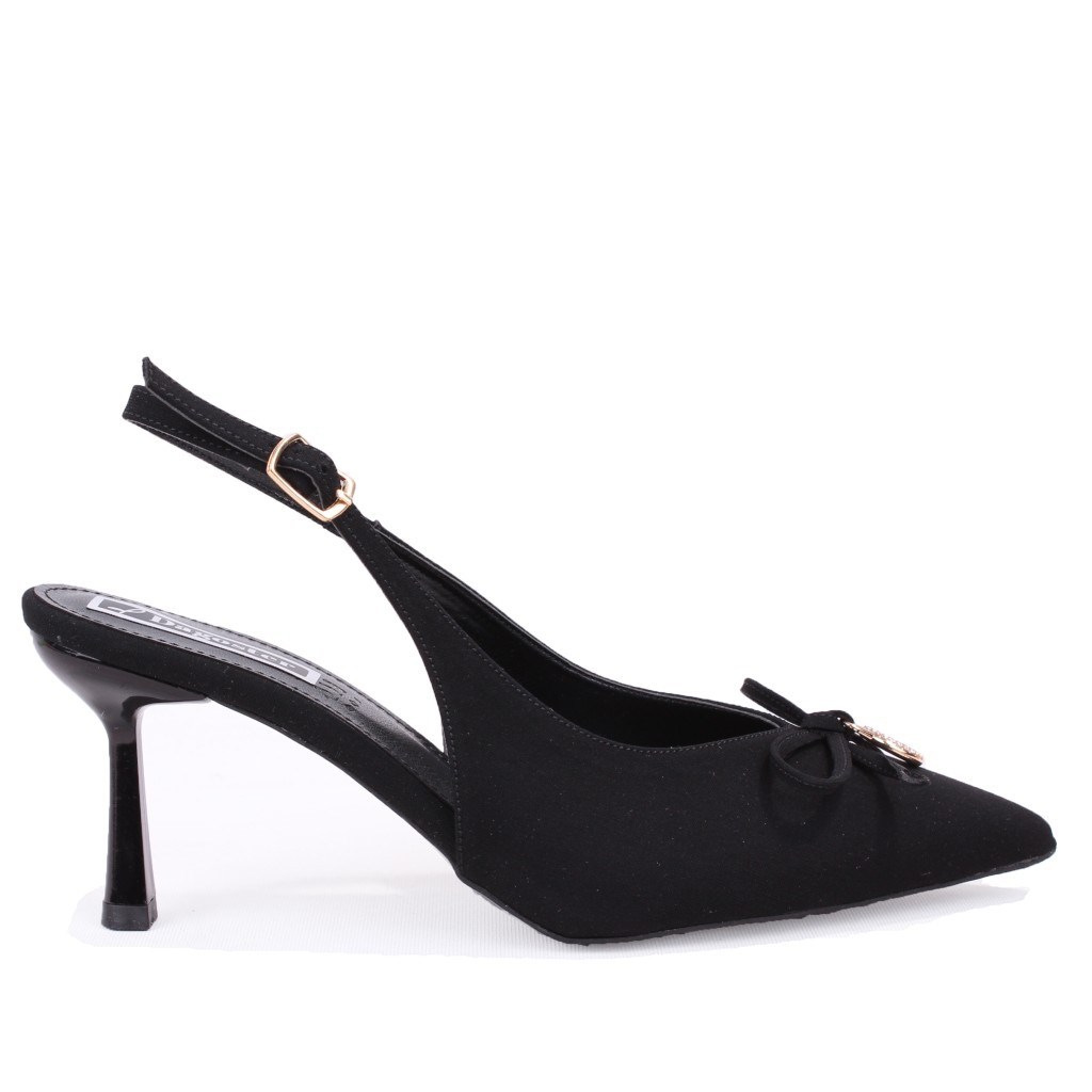 Dagoster DZA07-12042727 Siyah 8 cm İnce Topuklu Abiye Kadın Ayakkabı