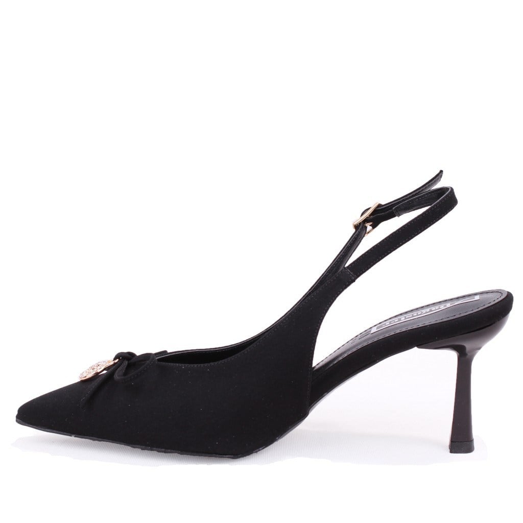 Dagoster DZA07-12042727 Siyah 8 cm İnce Topuklu Abiye Kadın Ayakkabı