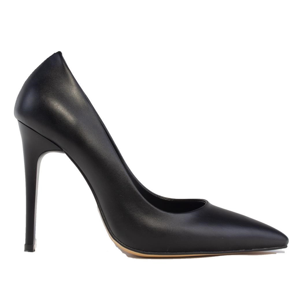 Dagoster DZA07-388460 Siyah 10,5 cm İnce Topuklu Stiletto Kadın Ayakkabı