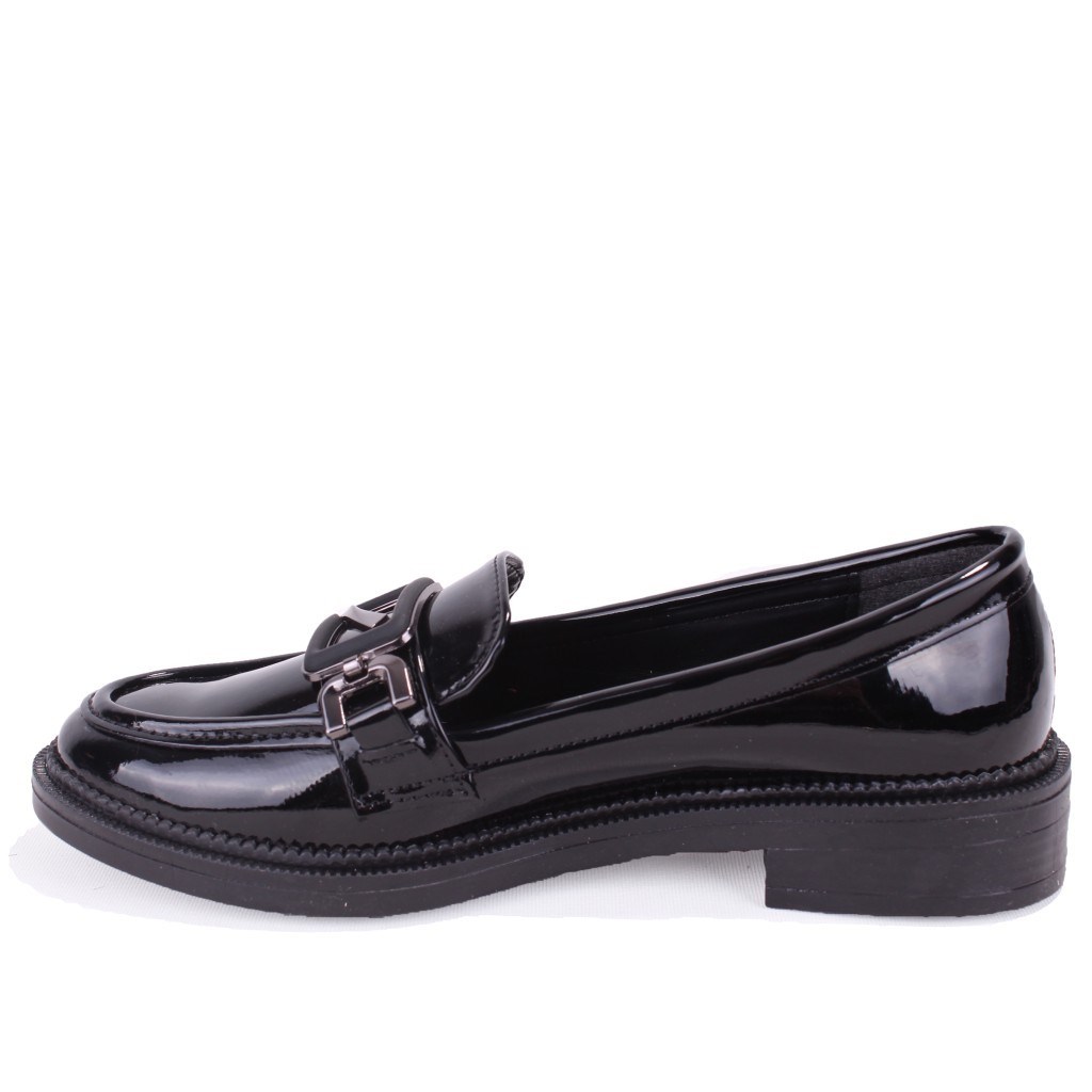 Dagoster DZA07-863701 Siyah Rugan Günlük Loafer  Kadın Ayakkabı