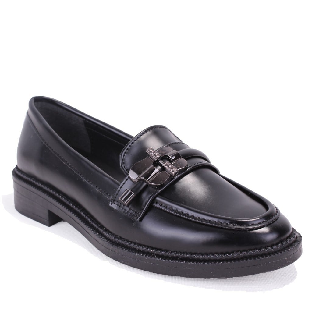 Dagoster DZA07-863705 Siyah Günlük Loafer  Kadın Ayakkabı
