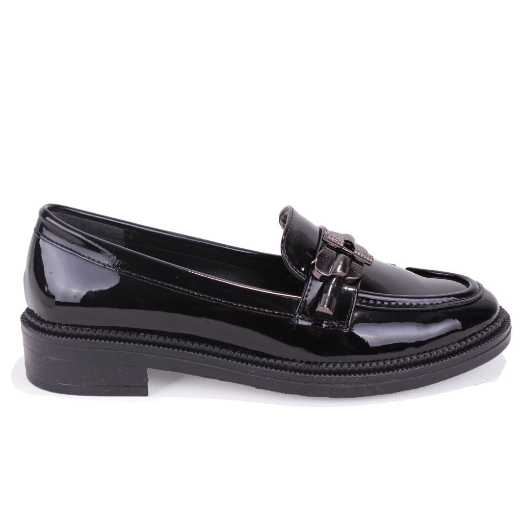 Dagoster DZA07-863705 Siyah Rugan Günlük Loafer  Kadın Ayakkabı