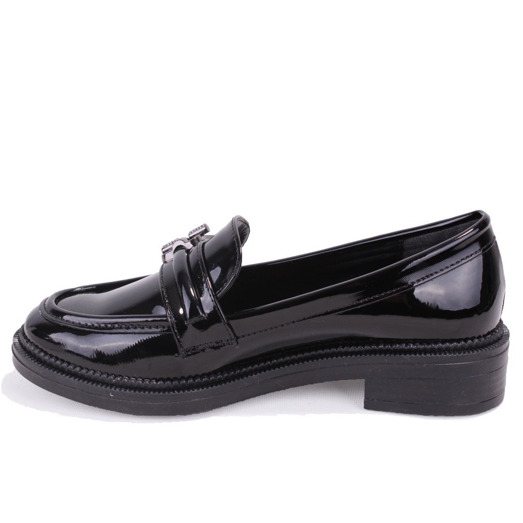 Dagoster DZA07-863705 Siyah Rugan Günlük Loafer  Kadın Ayakkabı