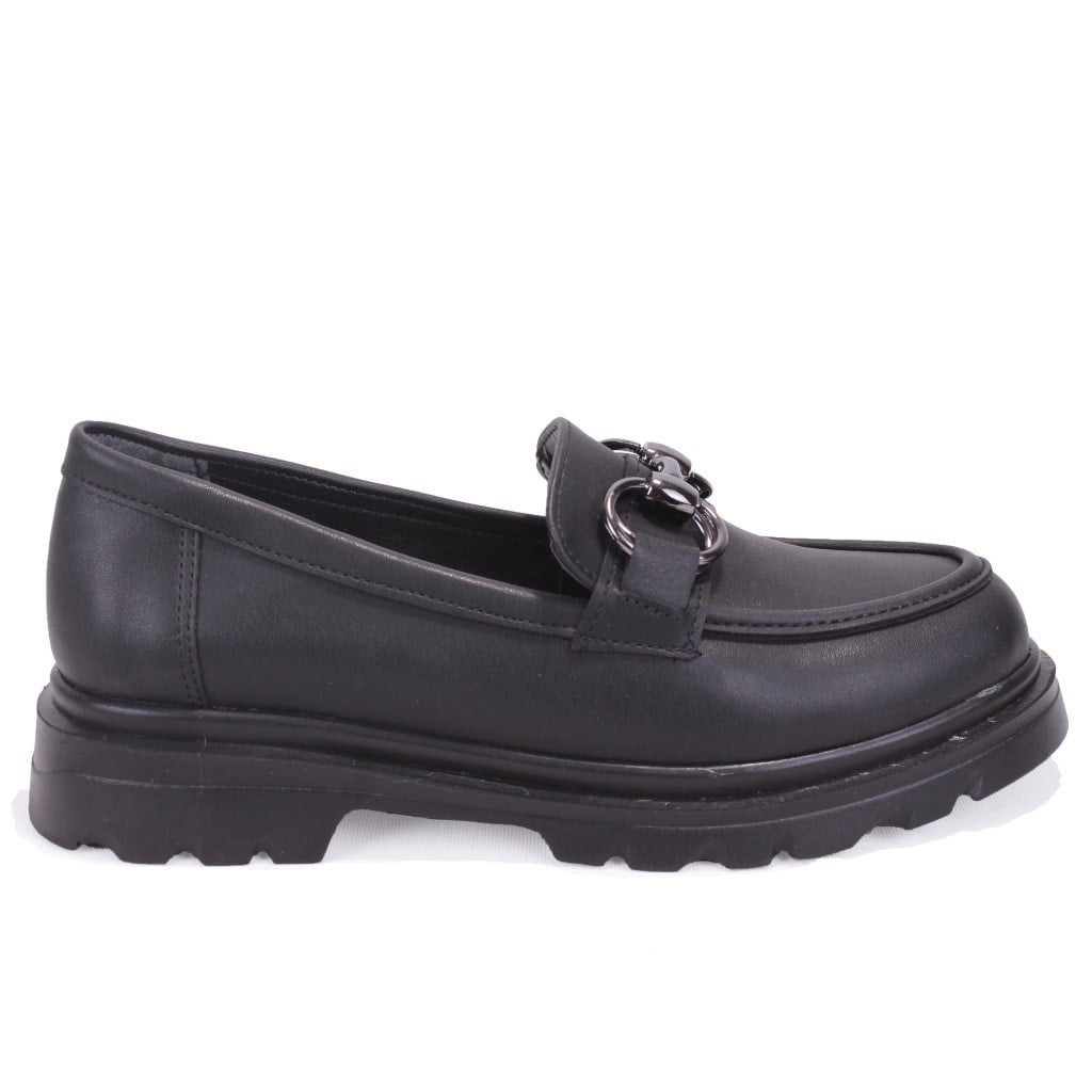 Dagoster DZA07-90830 Siyah Günlük Loafer  Kadın Ayakkabı